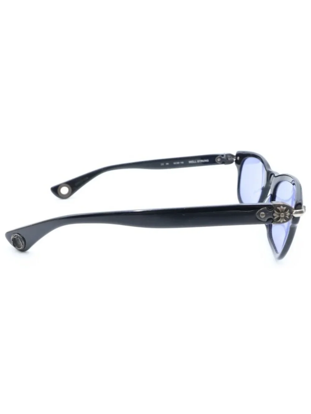 Chrome Hearts Well Strung CH Plus Temple Wellington Sunglasses Black Eyewear
